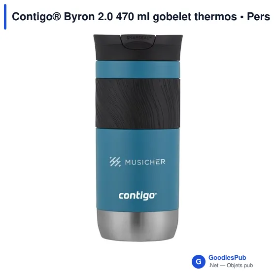 Gobelet thermos personnalisable Contigo® Byron 2.0 470 mlavec logo - Image 10