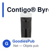 Gobelet thermos personnalisable Contigo® Byron Large 590 ml avec logo - Miniature 1