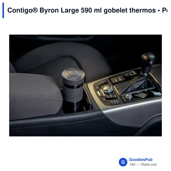 Gobelet thermos personnalisable Contigo® Byron Large 590 ml avec logo - Image 6