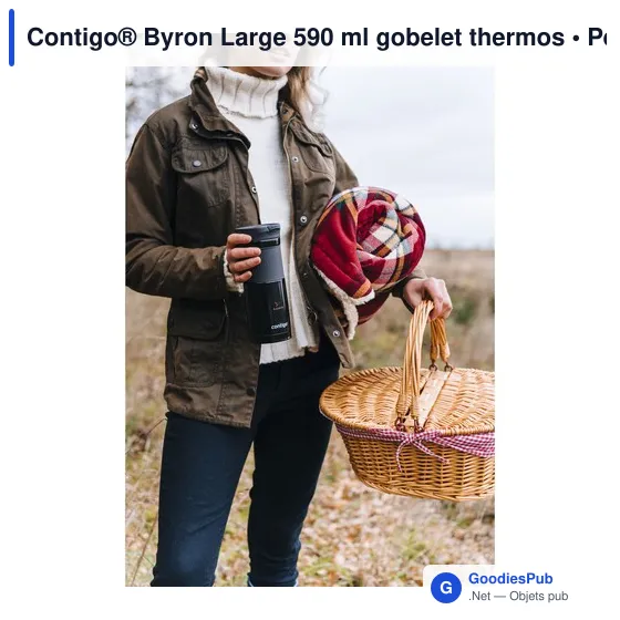 Gobelet thermos personnalisable Contigo® Byron Large 590 ml avec logo - Image 7