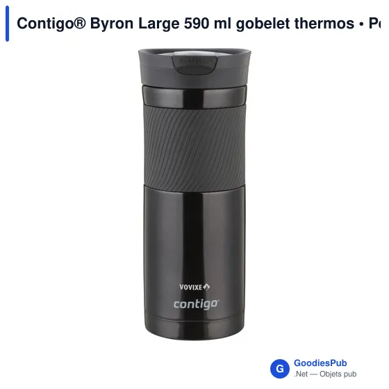 Gobelet thermos personnalisable Contigo® Byron Large 590 ml avec logo - Image 8
