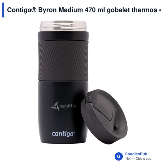 Gobelet thermos personnalisable Contigo® Byron Medium 470 ml avec logo - Image 4