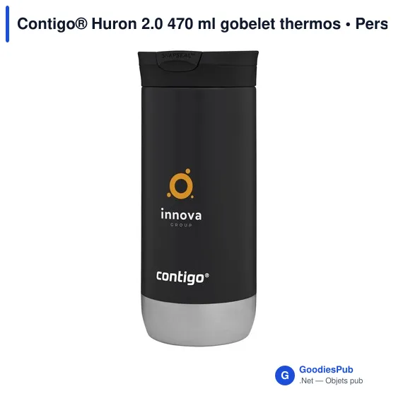 Gobelet thermos personnalisable Contigo® Huron 2.0 470 ml avec logo - Image 2