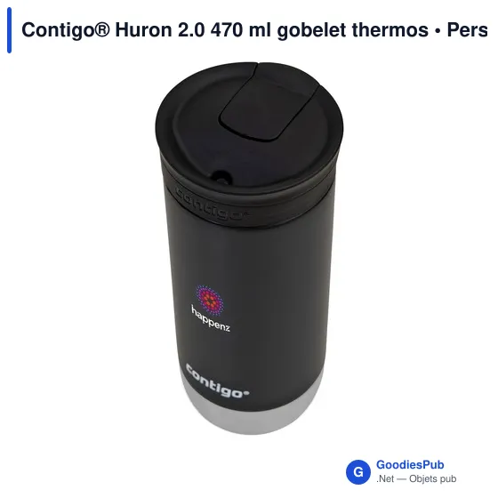 Gobelet thermos personnalisable Contigo® Huron 2.0 470 ml avec logo - Image 4