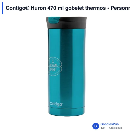 Gobelet thermos personnalisable Contigo® Huron 470 ml avec logo - Image 11