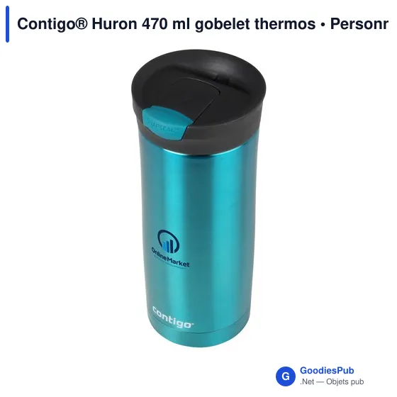 Gobelet thermos personnalisable Contigo® Huron 470 ml avec logo - Image 12