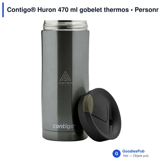Gobelet thermos personnalisable Contigo® Huron 470 ml avec logo - Image 3