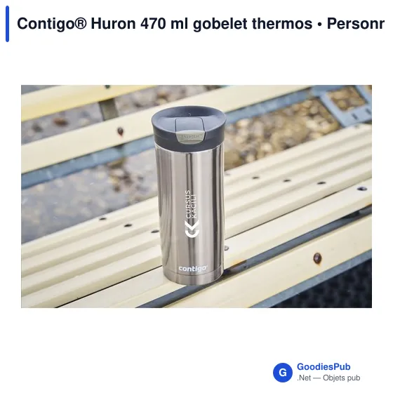 Gobelet thermos personnalisable Contigo® Huron 470 ml avec logo - Image 5