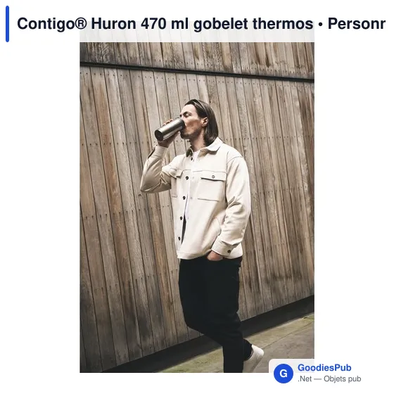 Gobelet thermos personnalisable Contigo® Huron 470 ml avec logo - Image 7