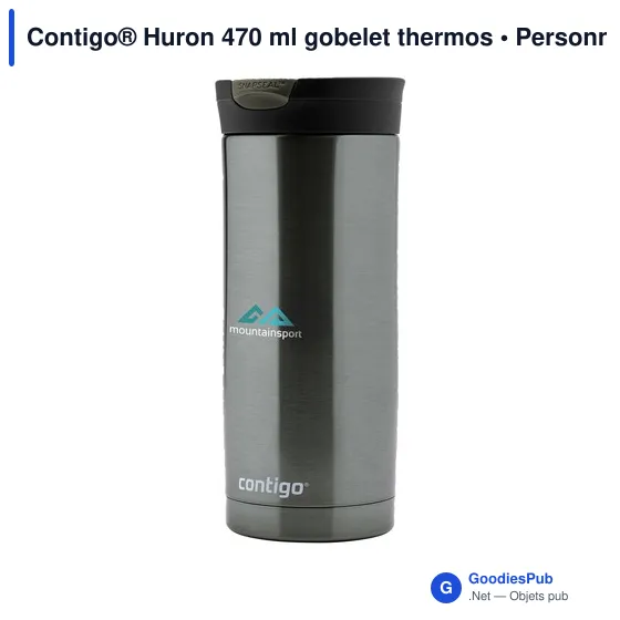 Gobelet thermos personnalisable Contigo® Huron 470 ml avec logo - Image 8