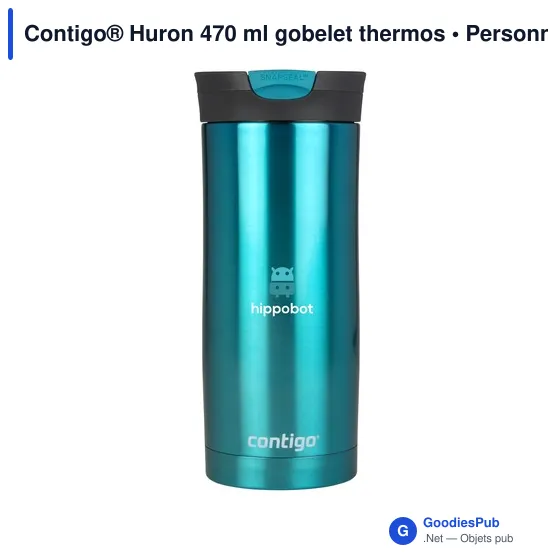 Gobelet thermos personnalisable Contigo® Huron 470 ml avec logo - Image 10