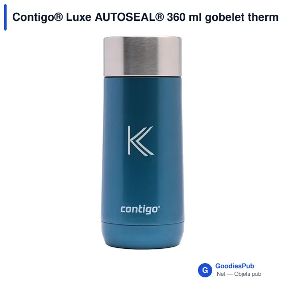 Gobelet thermos personnalisable Contigo® Luxe AUTOSEAL® 360 mlavec logo - Image 1
