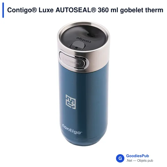 Gobelet thermos personnalisable Contigo® Luxe AUTOSEAL® 360 mlavec logo - Image 2