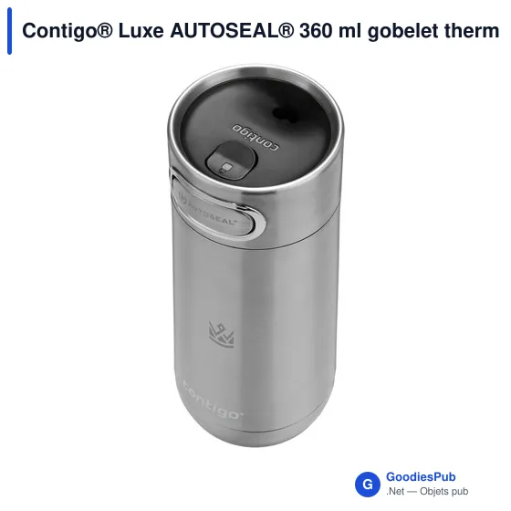 Gobelet thermos personnalisable Contigo® Luxe AUTOSEAL® 360 mlavec logo - Image 11
