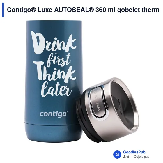 Gobelet thermos personnalisable Contigo® Luxe AUTOSEAL® 360 mlavec logo - Image 4