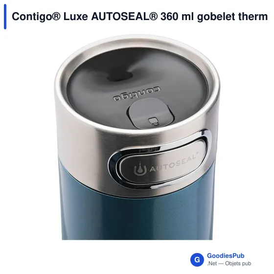 Gobelet thermos personnalisable Contigo® Luxe AUTOSEAL® 360 mlavec logo - Image 5