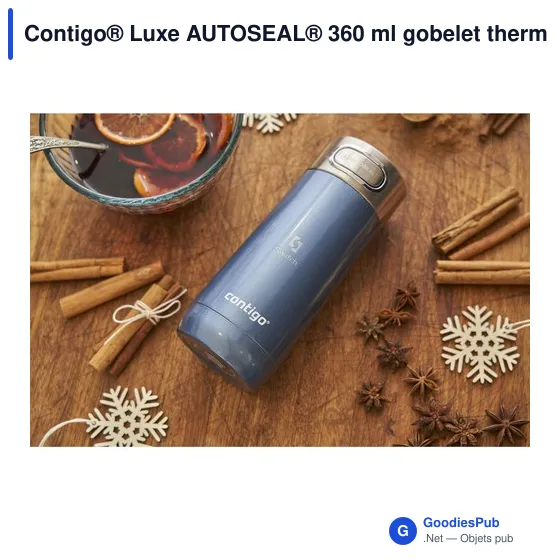 Gobelet thermos personnalisable Contigo® Luxe AUTOSEAL® 360 mlavec logo - Image 6