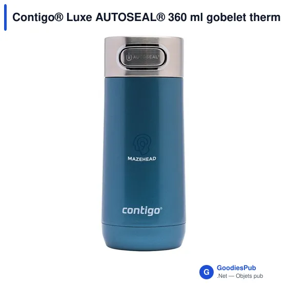 Gobelet thermos personnalisable Contigo® Luxe AUTOSEAL® 360 mlavec logo - Image 9