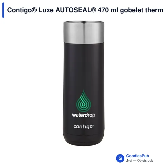 Gobelet thermos personnalisable Contigo® Luxe AUTOSEAL® 470 mlavec logo - Image 1