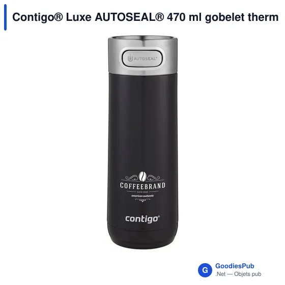 Gobelet thermos personnalisable Contigo® Luxe AUTOSEAL® 470 mlavec logo - Image 11