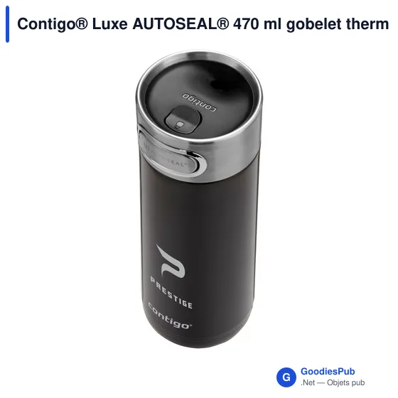 Gobelet thermos personnalisable Contigo® Luxe AUTOSEAL® 470 mlavec logo - Image 3