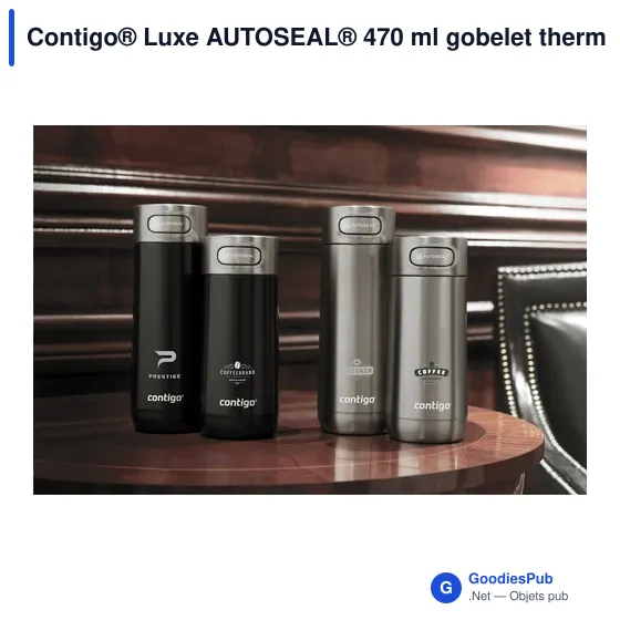 Gobelet thermos personnalisable Contigo® Luxe AUTOSEAL® 470 mlavec logo - Image 6