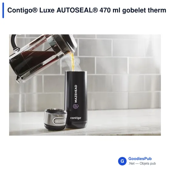 Gobelet thermos personnalisable Contigo® Luxe AUTOSEAL® 470 mlavec logo - Image 7
