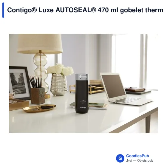 Gobelet thermos personnalisable Contigo® Luxe AUTOSEAL® 470 mlavec logo - Image 9
