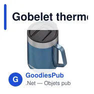 Gobelet thermos personnalisable Contigo® Streeterville 420 ml avec logo - Miniature 1