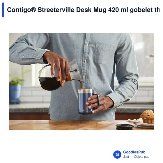Gobelet thermos personnalisable Contigo® Streeterville 420 ml avec logo - Image 4