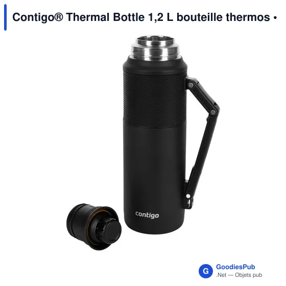 Mug thermique personnalisé avec logo entreprise acier inoxydable noir - Image 3