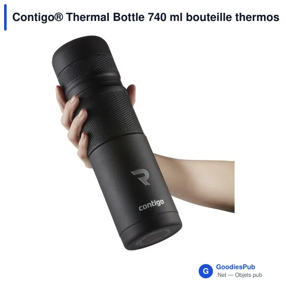 Bouteille isotherme personnalisable Contigo® Thermal Bottle 740 mlavec logo - Image 4