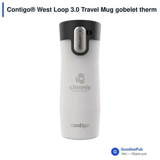 Mug isotherme personnalisable Contigo® West Loop 3.0 avec logo - Image 12