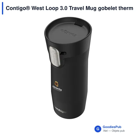 Mug isotherme personnalisable Contigo® West Loop 3.0 avec logo - Image 3