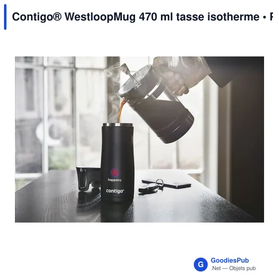 Mug isotherme personnalisable Contigo® Westloop 470 ml avec logo - Image 6