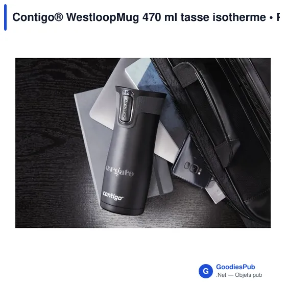 Mug isotherme personnalisable Contigo® Westloop 470 ml avec logo - Image 8