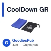 Serviette de sport personnalisable CoolDown GRS avec logo - Miniature 2
