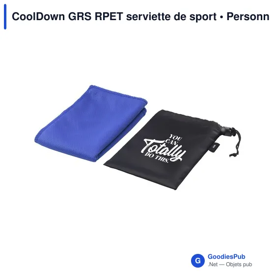 Serviette de sport personnalisable CoolDown GRS avec logo - Image 2