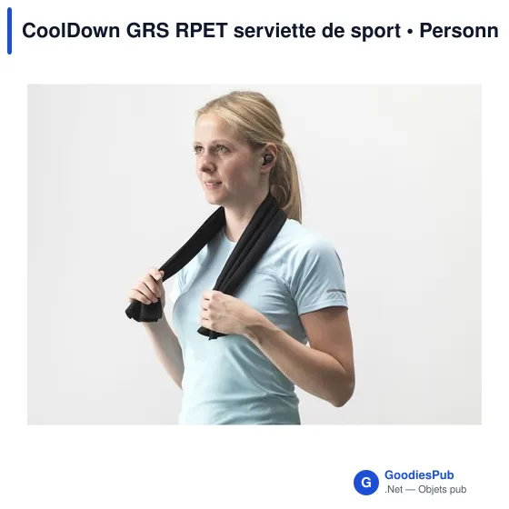 Serviette de sport personnalisable CoolDown GRS avec logo - Image 4