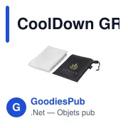Serviette de sport personnalisable CoolDown GRS avec logo - Miniature 8