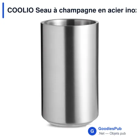 COOLIO Seau à champagne en acier inox