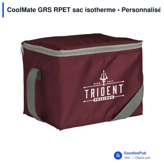 Sac isotherme personnalisable CoolMate GRS RPET pour logo - Image 1