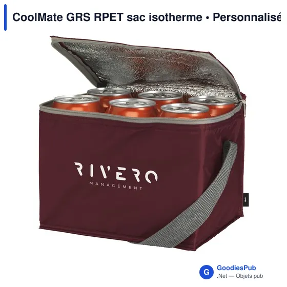Sac isotherme personnalisable CoolMate GRS RPET pour logo - Image 2