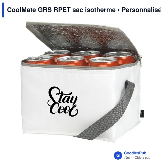 Sac isotherme personnalisable CoolMate GRS RPET pour logo - Image 7
