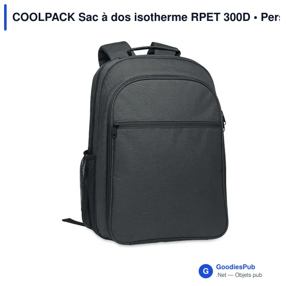 COOLPACK Sac à dos isotherme RPET 300D - Image 1
