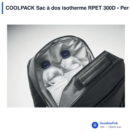 COOLPACK Sac à dos isotherme RPET 300D - Image 6