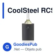 Seau à glace personnalisable en acier inoxydable recyclé - CoolSteel RCSavec logo - Miniature 4