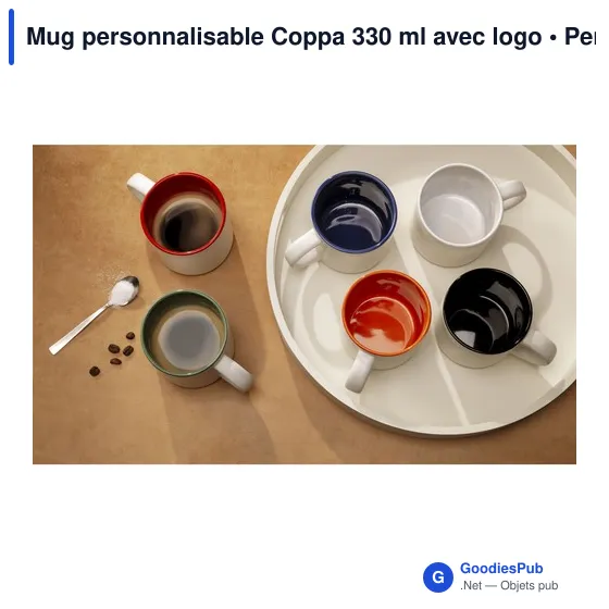 Mug personnalisable Coppa 330 ml avec logo - Image 2