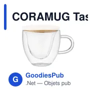 CORAMUG Tasse borosilicaté double paroi - Miniature 1