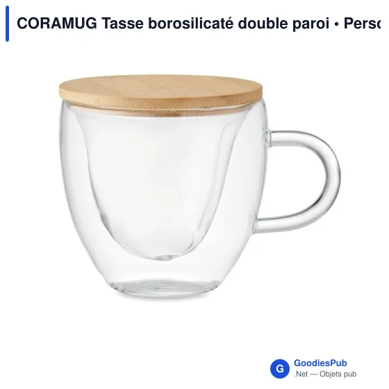CORAMUG Tasse borosilicaté double paroi - Image 1